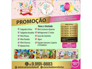 Festa infantil em Brasília DF. Promoção Limitada, Contrate o Buffet e Ganhe a Decoração.